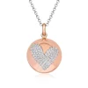 ROBERTO GIANNOTTI - COLLANA CHIAMA ANGELI IN ARGENTO ROSATO E CUORE DI ZIRCONI