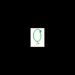 Rue des Mille - MONO ORECCHINO FARFALLA HOOP VERDE FLUO ORO18KT