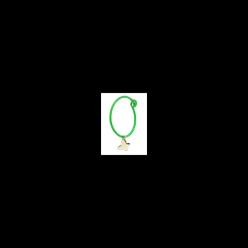 Rue des Mille - MONO ORECCHINO FARFALLA HOOP VERDE FLUO ORO18KT