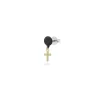 RUE DES MILLE - MONO-ORECCHINO CROCE BOTTONE VERNICE - ORO18KT