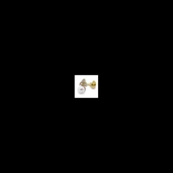 Rue des Mille - ORECCHINO PIERCING HELIX TRIANGOLO PERLA E DIAMANTI LAB GROWN ORO18KT