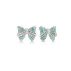 Sogni - Orecchini fiocco zirconi paraiba