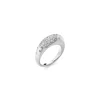 Sogni Gioielli - Anello satinato oro bianco zirconi bianchi