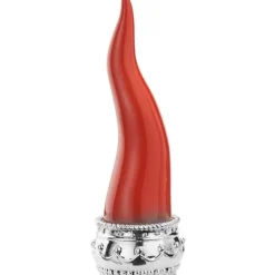 Sovrani Corno Portafortuna ,h28cm Laminato argento