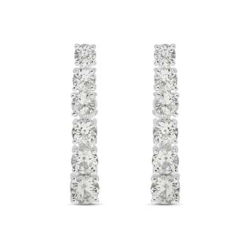 Stroili - Orecchini Pendenti Tennis Silver Elegance Argento Rodiato Cubic Zirconia