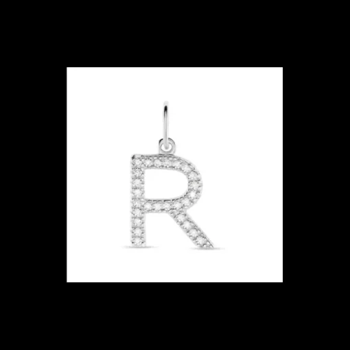 STROILI - Pendente Poème Oro Bianco lettera R