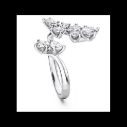 Swarovski - Anello bypass Galaxy Diamanti creati in laboratorio 1,25 ct tw, Taglio misto, Oro bianco 18 K
