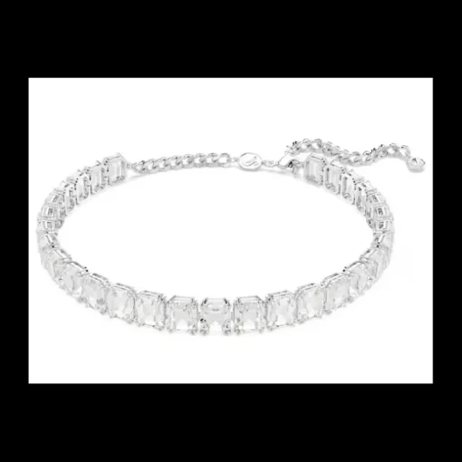 SWAROVSKI - Collana Girocollo Millenia Taglio ottagonale, Bianco, Placcato rodio