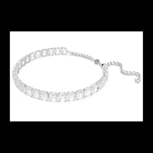 SWAROVSKI - Collana Girocollo Millenia Taglio ottagonale, Bianco, Placcato rodio