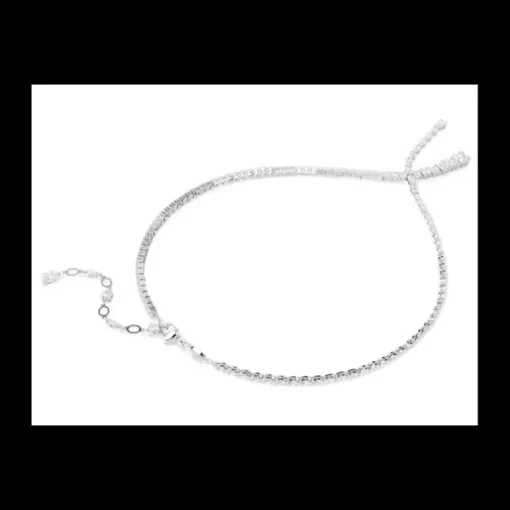 SWAROVSKI - Collana a Y Matrix Taglio misto, Bianco, Placcato rodio