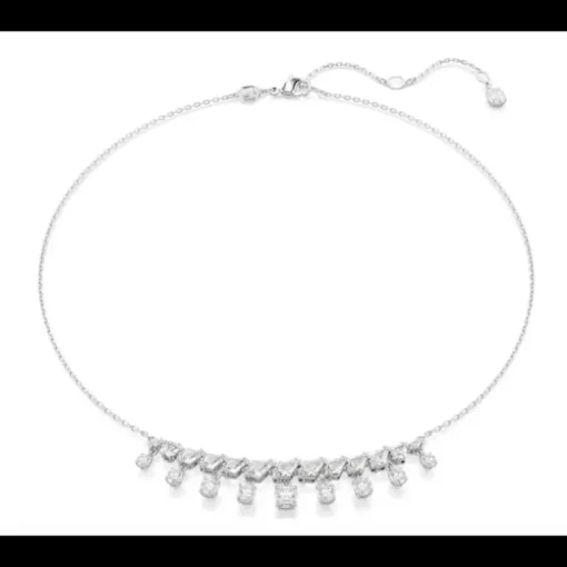 SWAROVSKI - Collana Idyllia Taglio misto, Fiocco Di Neve, Bianca, Placcato rodio