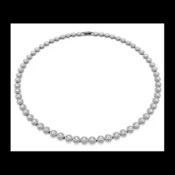 SWAROVSKI - Collana Una Angelic Taglio Round, Lunga, Bianca, Placcato rutenio