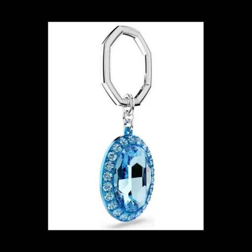 SWAROVSKI - Portachiavi Taglio Oval, Blu, Mix di finiture