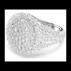 Swarovski - Anello cocktail Meteora Bianco, Placcato rodio