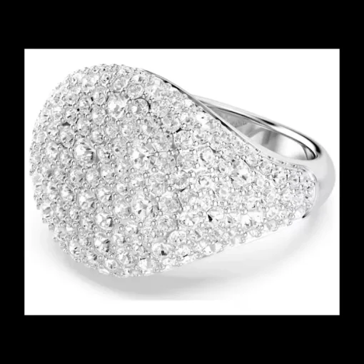 Swarovski - Anello cocktail Meteora Bianco, Placcato rodio