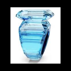 Swarovski Anello cocktail Lucent Taglio ottagonale, Blu