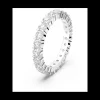 Swarovski - Anello Vittore XL, Taglio tondo, Bianco, Placcato rodio