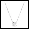 Swarovski Collana con Pendente Stilla Taglio Round, Bianco, Placcato rodio
