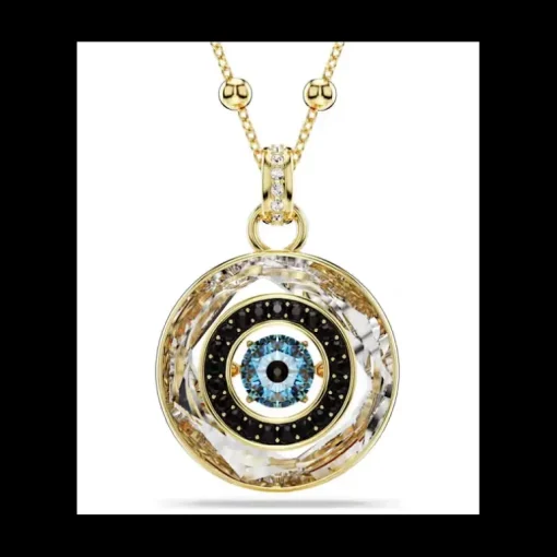 SWAROVSKI - Collana con Pendente Symbolica Evil eye, Medio, Multicolore, Placcato color oro