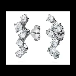 SWAROVSKI - Orecchini ear cuff Galaxy Diamanti 1,25 ct tw, Taglio misto, Oro bianco 18 K
