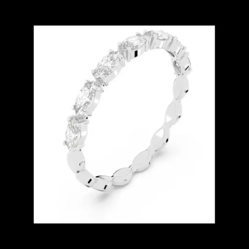 Swarovski- Anello Vittore, Taglio Marquise, Bianco, Placcato rodio