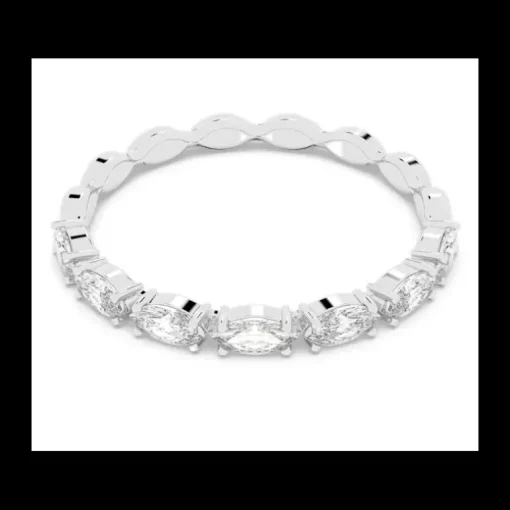 Swarovski- Anello Vittore, Taglio Marquise, Bianco, Placcato rodio