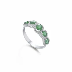 Tramontano - Anello Veretta Smeraldo e Brillanti