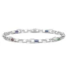 Zancan - Bracciale in argento con pietre naturali.