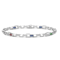 Zancan - Bracciale in argento con pietre naturali.