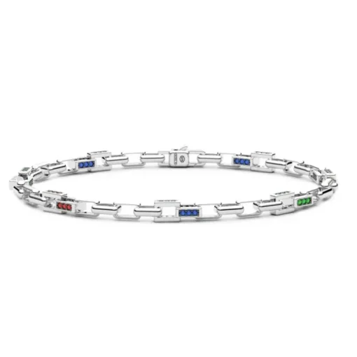 Zancan - Bracciale in argento con pietre naturali.
