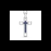 Zancan - Collana croce in argento con pietre naturali