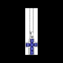 Zancan - Collana croce in argento con pietre naturali