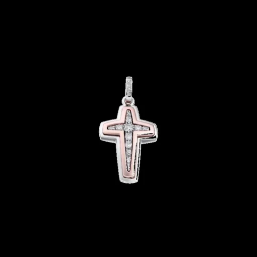 ZANCAN - PENDENTE CROCE IN ORO E DIAMANTI